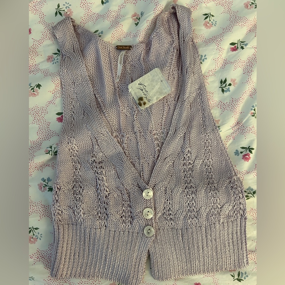 NWT Free People Vest of US cropped.